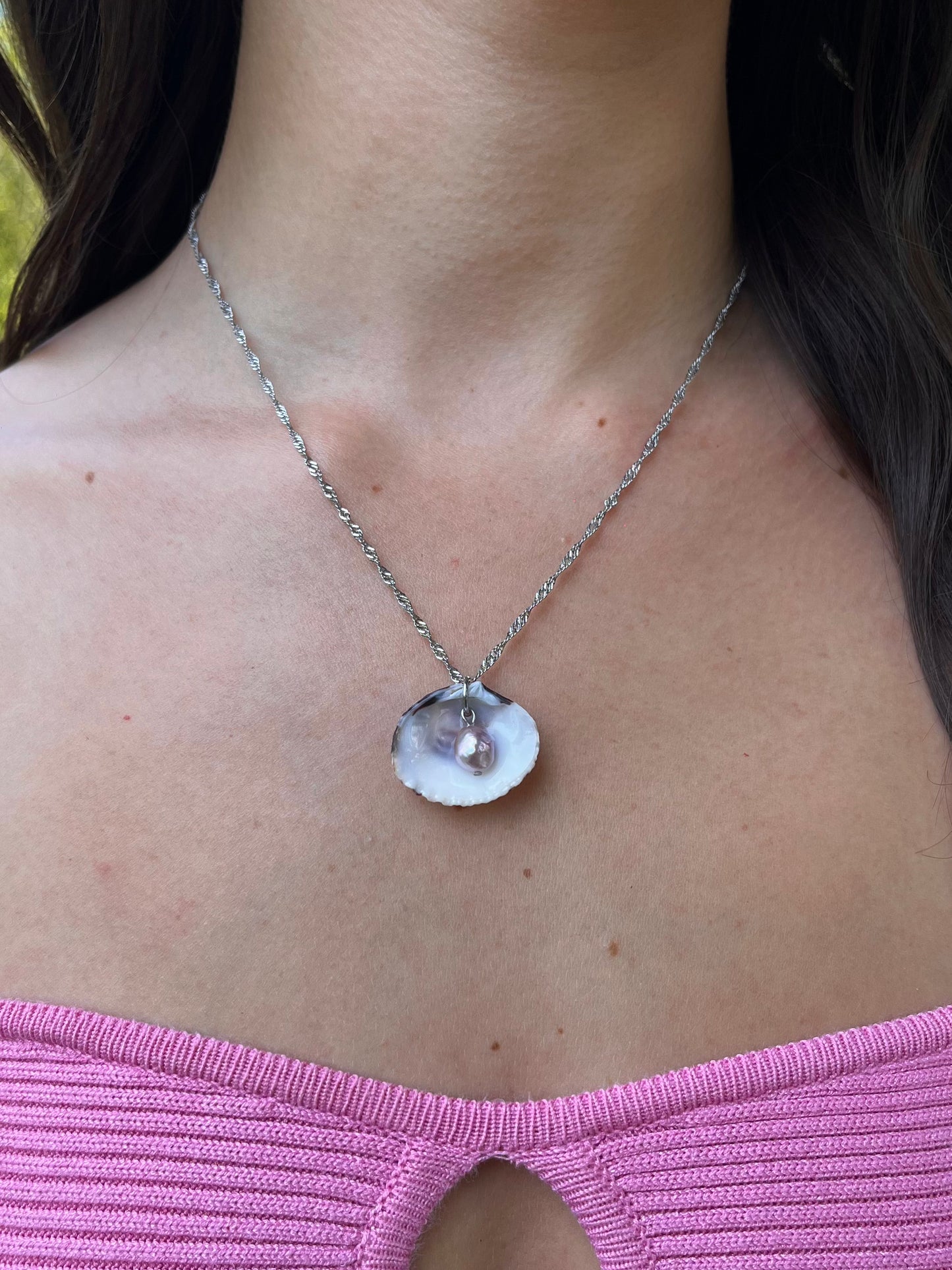 Collier hidden pearl