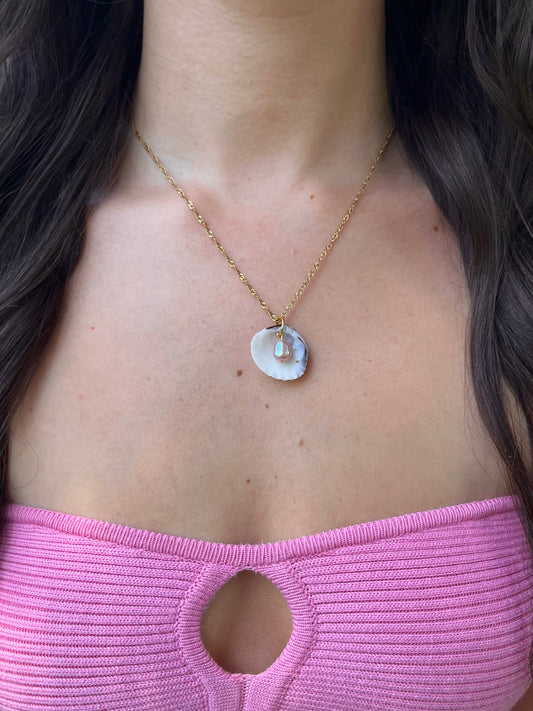 Collier hidden pearl